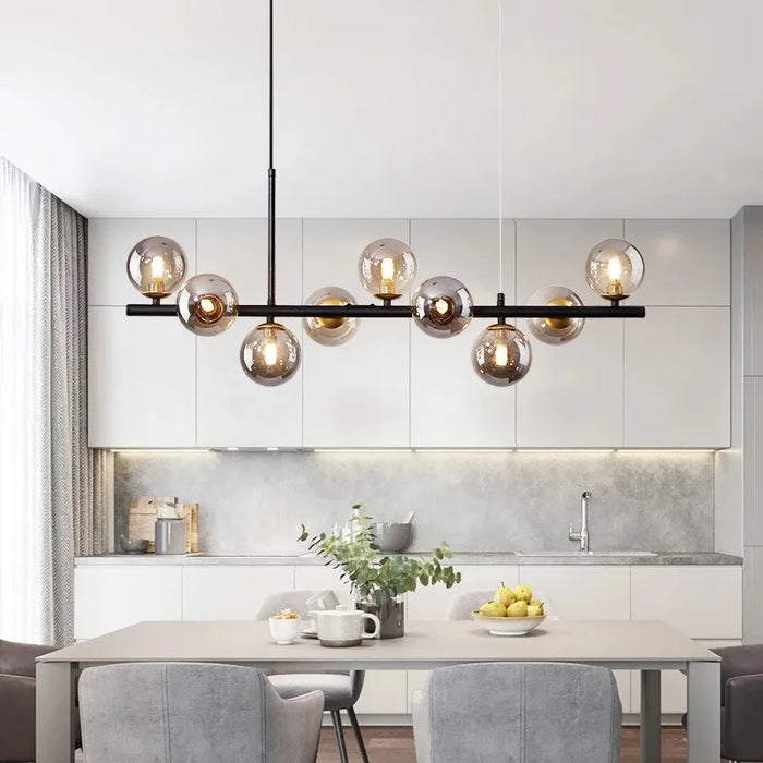NORLA Nordique Moderne Suspension LED Or Lumière Boule de Verre - Luminaire Design