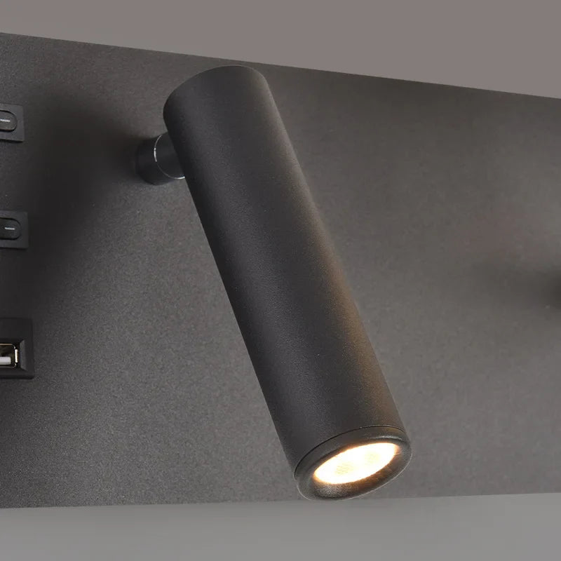 Applique murale LED d'intérieur moderne avec port USB