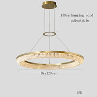 Lustre de luxe LED rond design moderne 2024 pour intérieur - Élégance Lumineuse