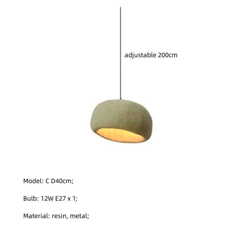 Suspension Lustre Nordique Loft Wabi Sabi - Éclairage LED Escaliers E27