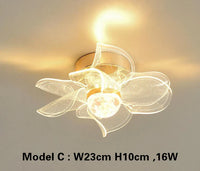 Plafonnier LED Doré Nordic Brand, Acrylique Moderne