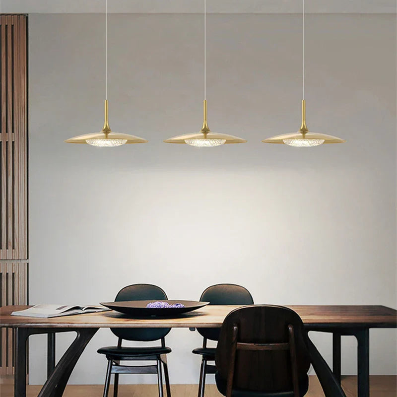 Lustre Moderne Cuivre LED - Élégance illuminée
