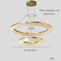 Lustre de luxe LED rond design moderne 2024 pour intérieur - Élégance Lumineuse