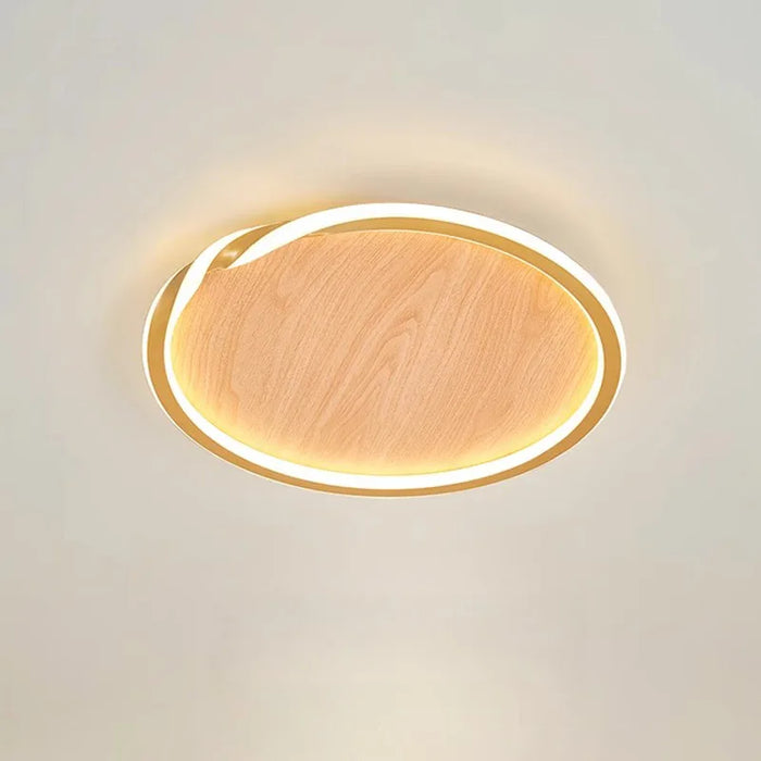 Plafonnier LED Bois Net Rouge