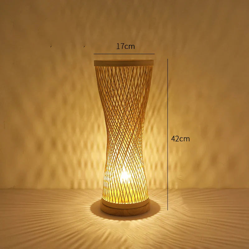 Lampe de Table en bambou artisanale