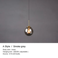 Lustre boule en verre design