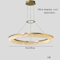 Lustre de luxe LED rond design moderne 2024 pour intérieur - Élégance Lumineuse