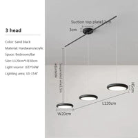 Lustre LED Nordique Vert 1-3 Tête Disque Suspension - Luminaire Design pour Salon, Chambre, Cuisine - Décor Maison