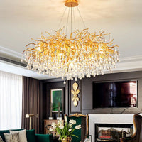 Lustre en Cristal LED de Luxe Moderne pour un Intérieur Élégant