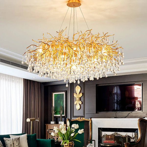 Lustre en Cristal LED de Luxe Moderne pour un Intérieur Élégant