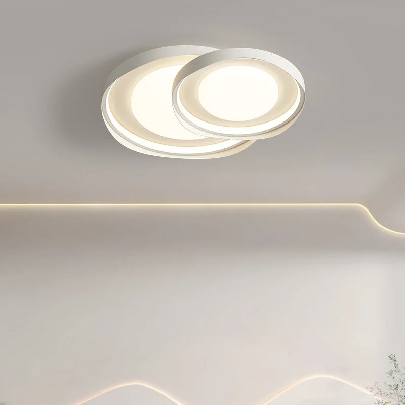 Plafonnier circulaire moderne en fer pour éclairage intérieur - Élégance lumineuse