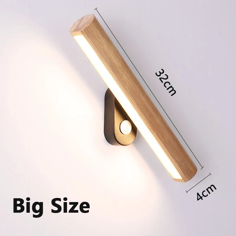 Applique murale Rotative en bois et LED