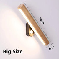 Applique murale Rotative en bois et LED