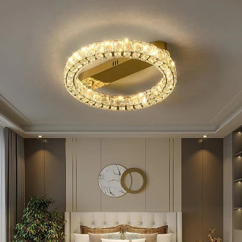 Plafonnier LED Luxe Doré Cristiano