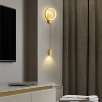 Applique murale design en laiton avec 3 luminaires interchangeables