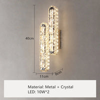 Applique Murale LED Moderne en Cristal Rectangulaire Nordique - Luminance Nordica