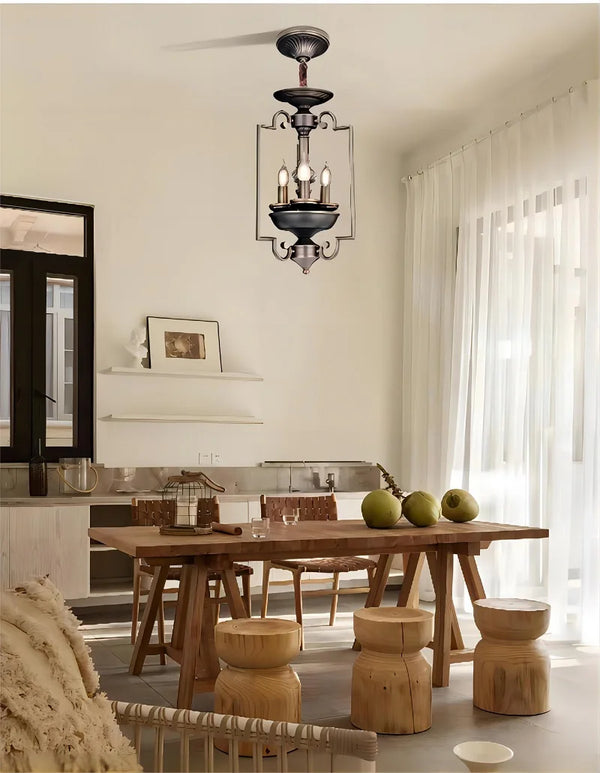 Plafonnier LED Industriel Américain Rétro Multi-Têtes Décoratif