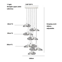 Suspension LED en verre design nordique Manta.