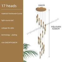 Suspension d'escalier en cristal Luxe & Élégance