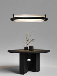 Lustre LED en bois noir pour une décoration moderne avec lampes suspendues