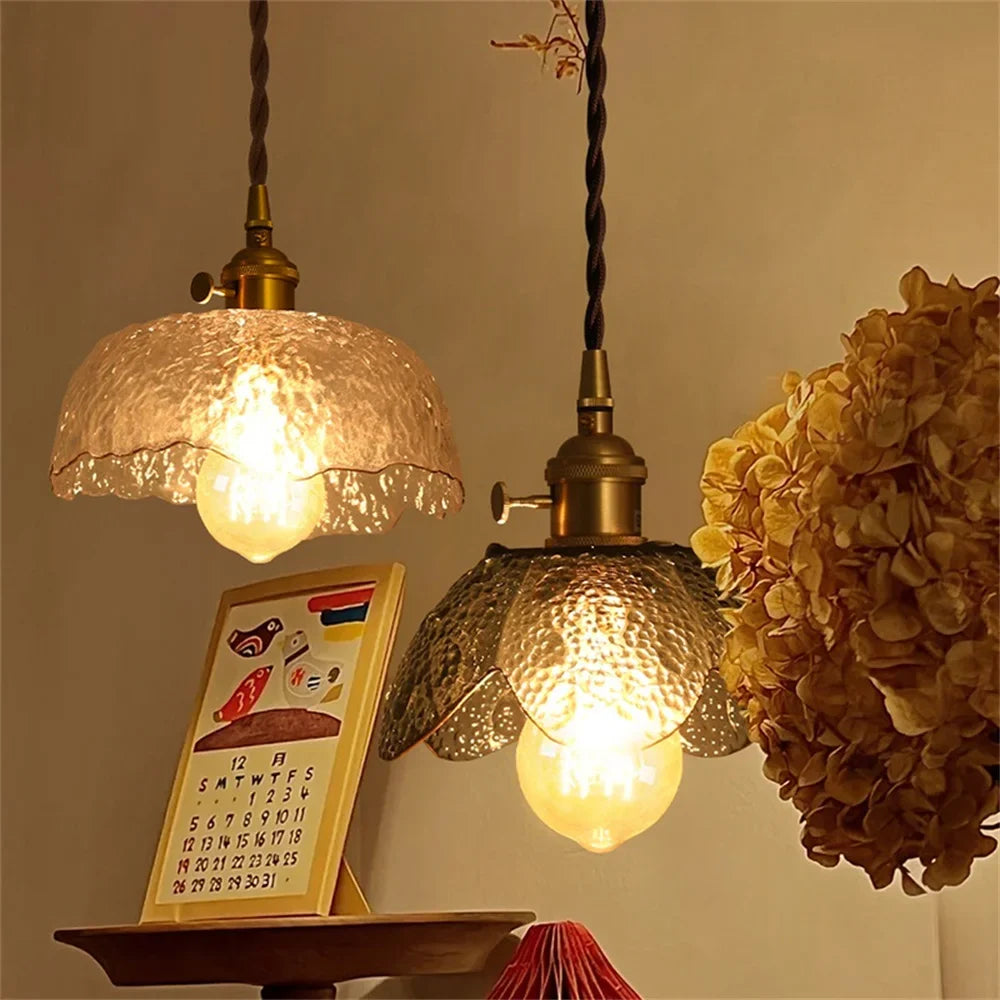 Suspension LED en laiton et verre - Design Nordique Moderne et Antique