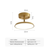 Plafonnier LED Rotatif Cuivre