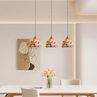 Suspension Tiffany Méditerranée en Verre Coquille LED