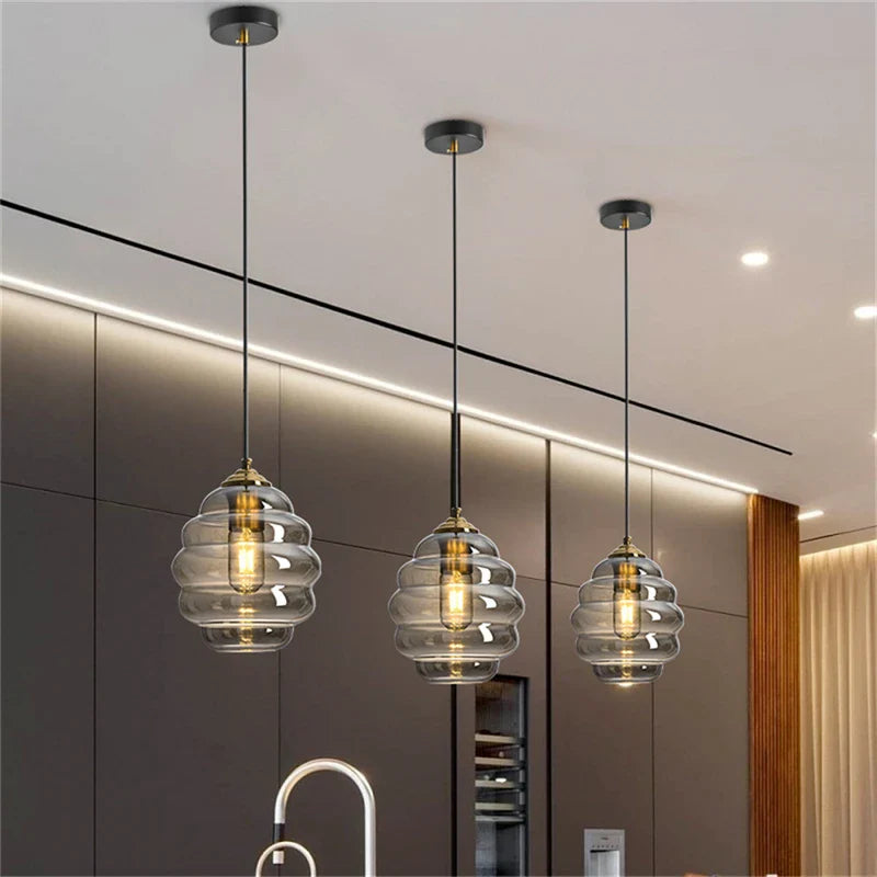 Suspension Boule de Vitrail Nordic Light