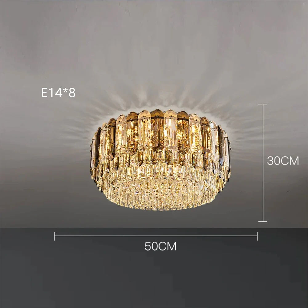 Plafonnier LED de Luxe en Cristal - Collection 2024