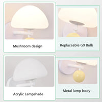 Applique Murale Nordique LED en Forme de Champignon pour Une Ambiance Créative