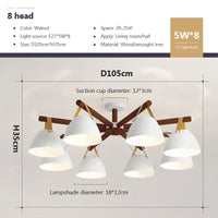 Plafonnier LED Bois & Cuir