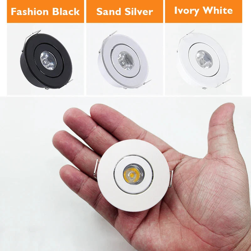 Lot de 6 mini spots LED dimmables encastrés - AluminiumSmooth.