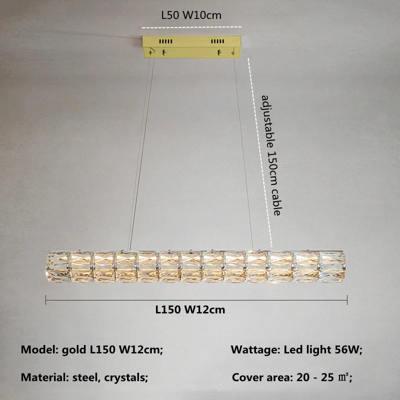 Lustre Moderne LED en Cristal K9 - Art Décor Maison