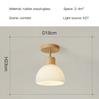 Plafonnier LED Nordico en Bois et Verre