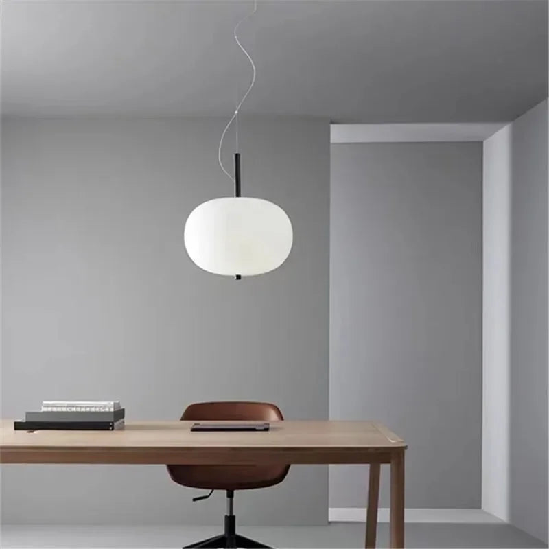 Lustre Nordique en Verre avec Suspension LED - Idéal pour une Décoration Tendance