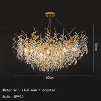 Applique murale LED en cristal et aluminium doré - Nouveauté Art Déco