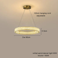 Lustre LED en cristal fantaisie : Lumière suspendue modern.