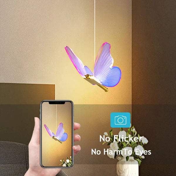 Lustre Papillon LED Moderne pour Chambre à Coucher et Salle à Manger