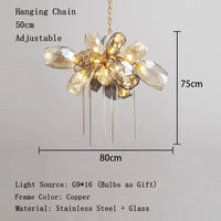 Lustre en verre post-moderne LED de luxe