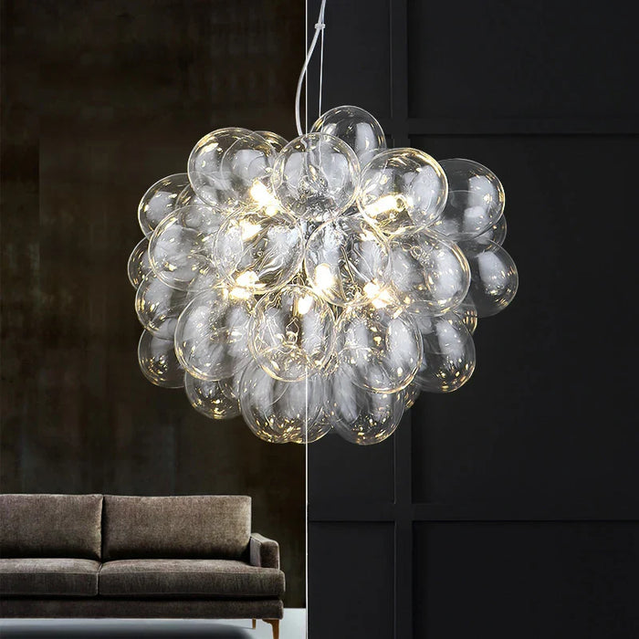 Lustre Moderne Moonriver en Verre Suspendu - Élégance Décorative