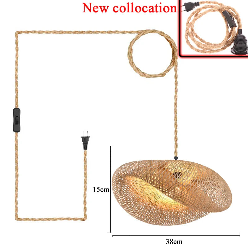 Suspension Rustique en Corde de Chanvre