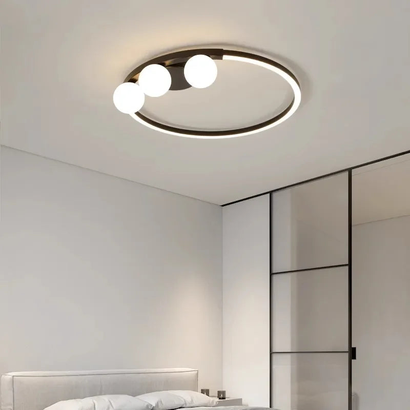 Lustre moderne minimaliste en LED : élégance lumineuse