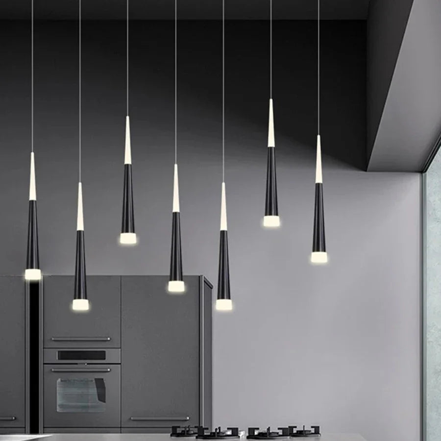 Suspension lumineuse pour cuisine et salle à manger - Collection Nordique Long Tube