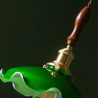 Suspension Vintage Américaine en Cuivre Bois Verre Edison