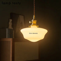 Suspension LED verre blanc.