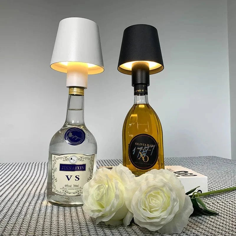 Lampe de table portable en forme de bouteille de vin LED amovible pour bar - Édition spéciale