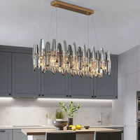 Lustre LED de Luxe en Cristal K9 et à Intensité Variable pour Décoration de Noël 2024
