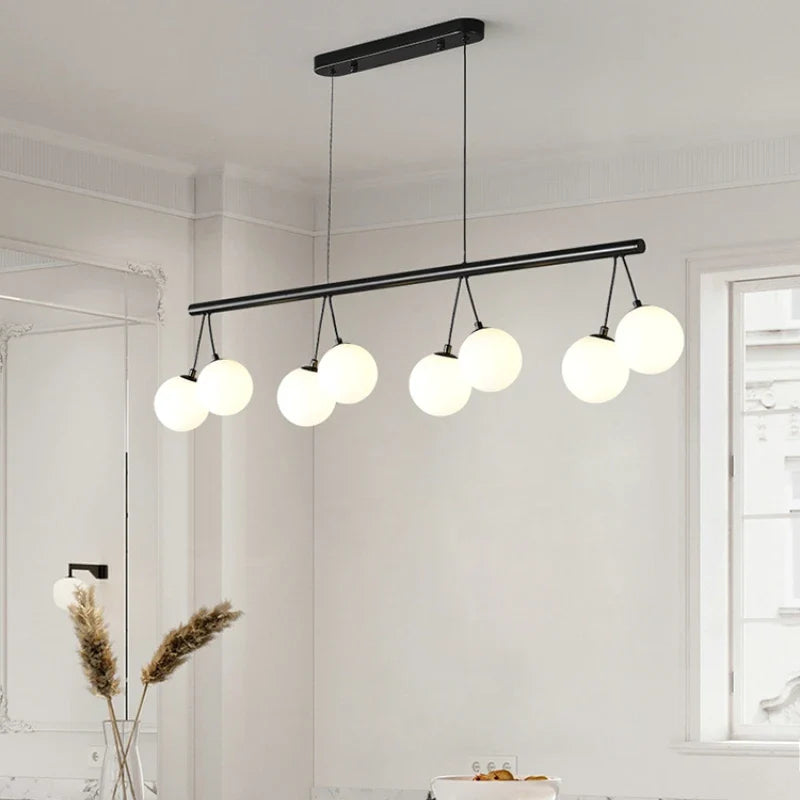 Lustre LED Moderne en Verre pour Décoration Intérieure Luxe
