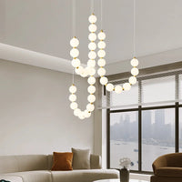 Luminaire de suspension LED en laiton avec fil réglable et abat-jour rond