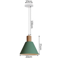 Suspension nordique en bois et métal - Vert éclatant